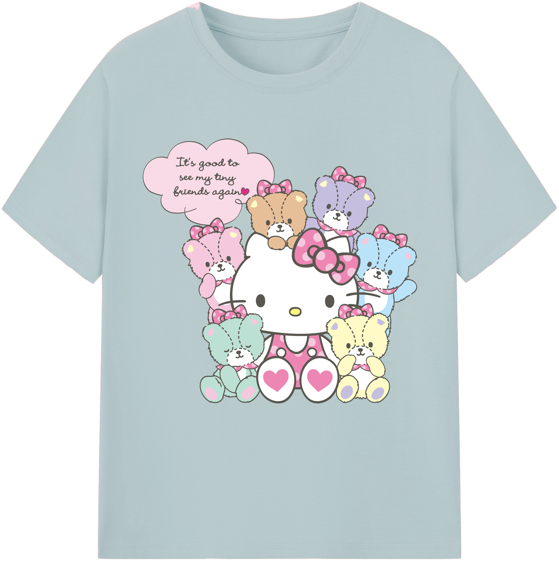 （画像用） Hello Kitty ハローキティ 綿100％半袖Tシャツ（フロントプリント）